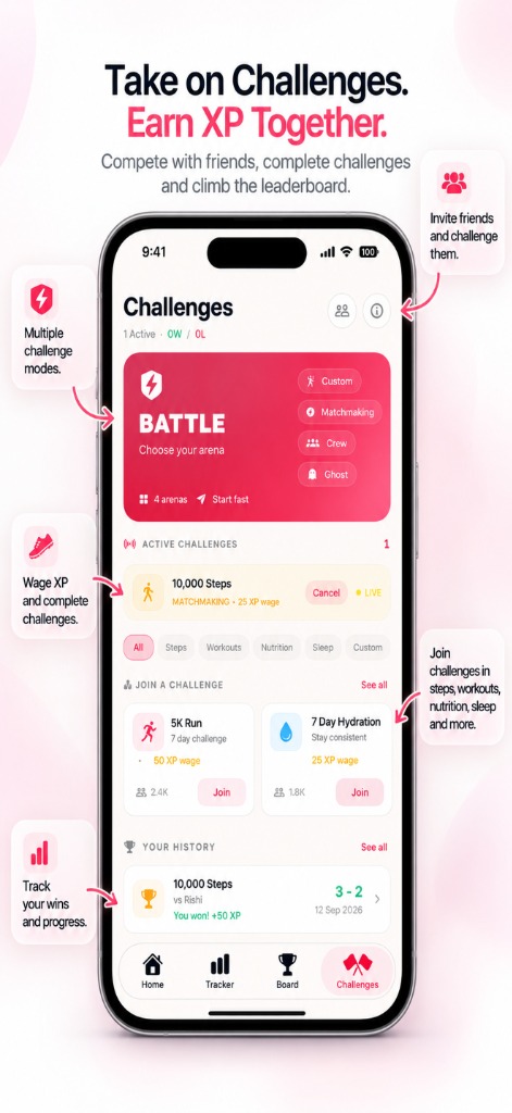 Gamified Battles Mockup