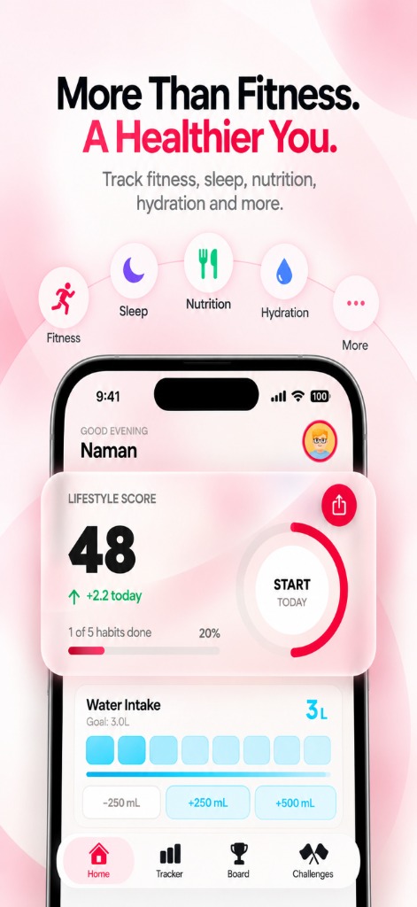 KLYMB App Interface — Lifestyle Score